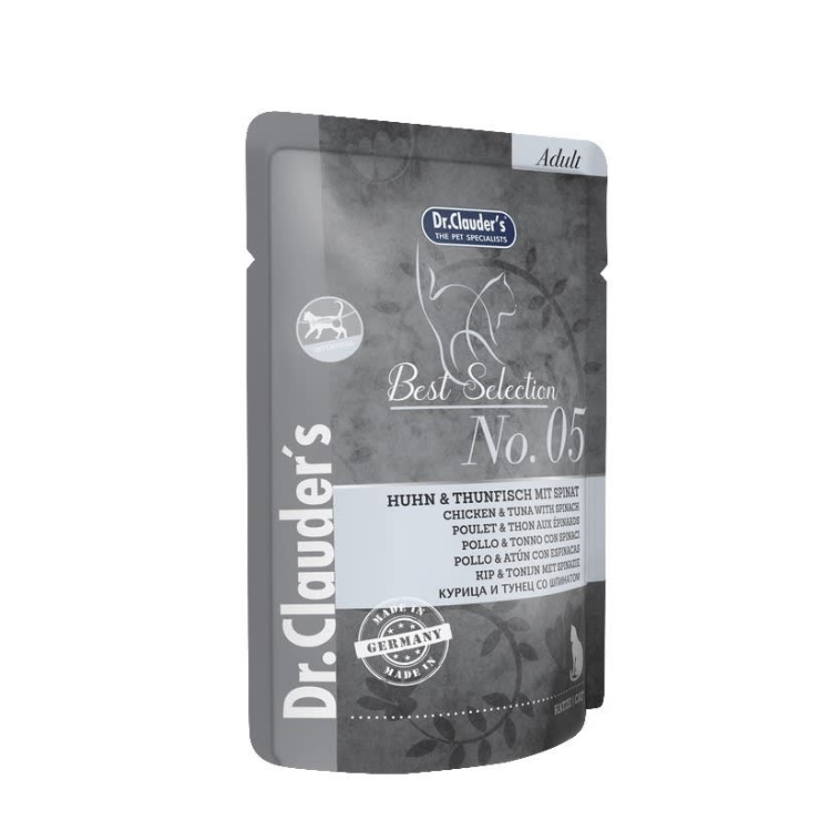 dr clauder´s pollo y atun con espinacas