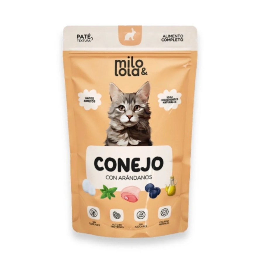 Milo & Lola Conejo y Pollo con Arándanos