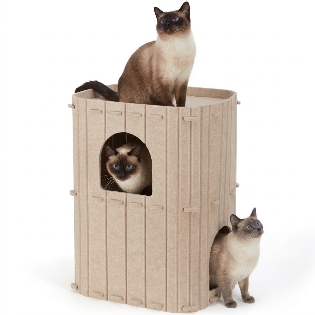 Casa para Gatos de 3 Niveles